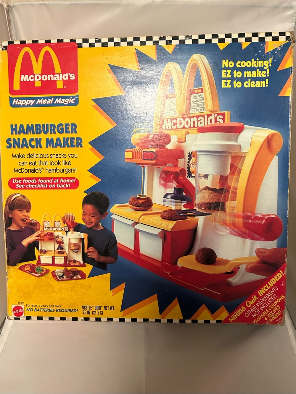 McDonald's Hamburger Snack Maker 1993 Toy - Red, Yellow, White💛❤️🤍